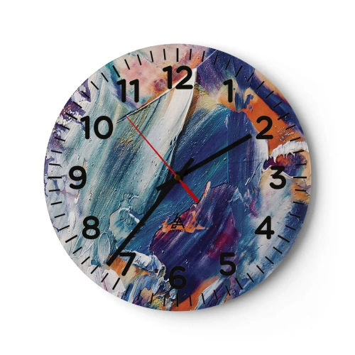 Nástěnné hodiny - Chaos barev - 30x30 cm