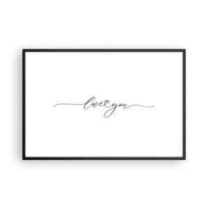 Plakát v černém rámu - Černé na bílém - 91x61 cm