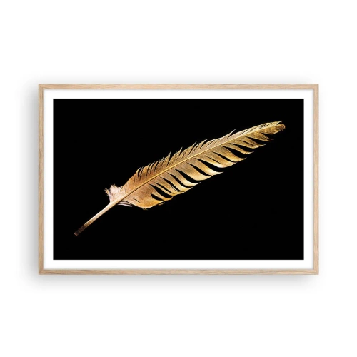 Plakát v rámu světlý dub - Krásne peříčko… - 91x61 cm