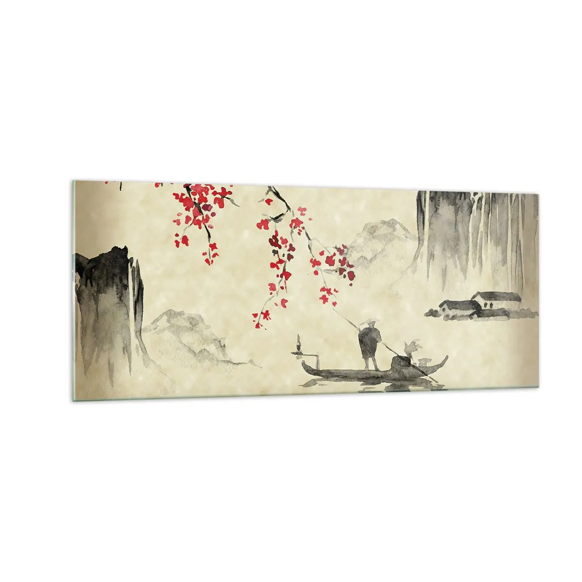 Obraz na skle - V zemi kvetoucích třešní - 100x40 cm