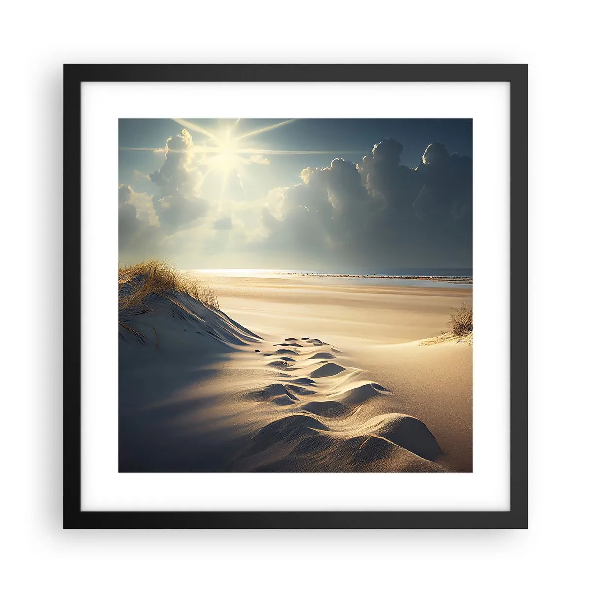 Plakát v černém rámu - Uklidňující krajina - 40x40 cm