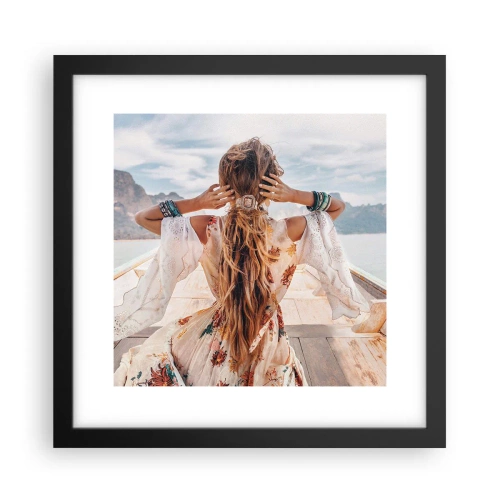 Plakát v černém rámu - Na cestě ke štěstí - 30x30 cm