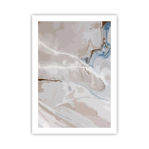 Plakát - Modré meandry pod bílou - 50x70 cm