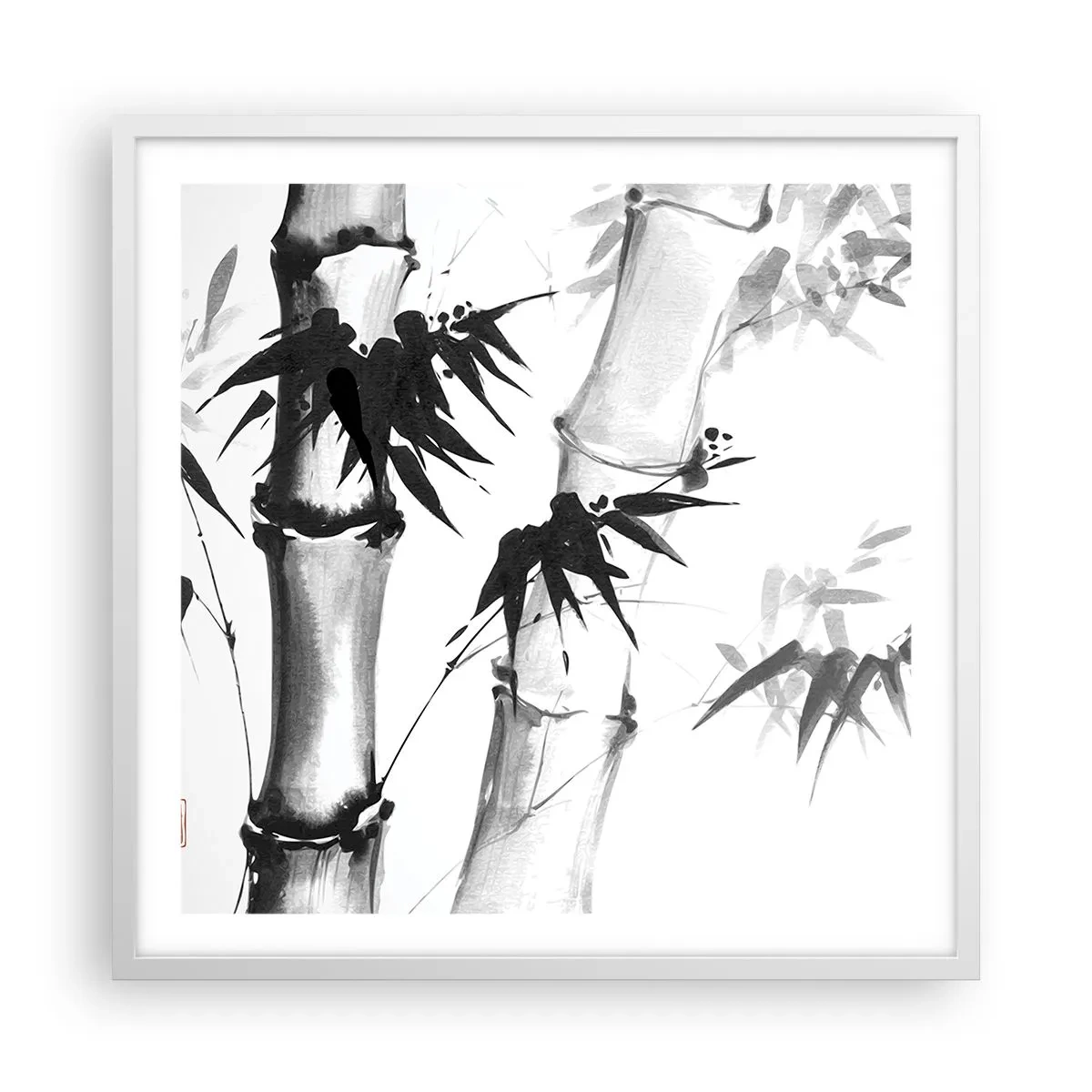 Plakát v bílém rámu - Blízký záběr na orient - 60x60 cm