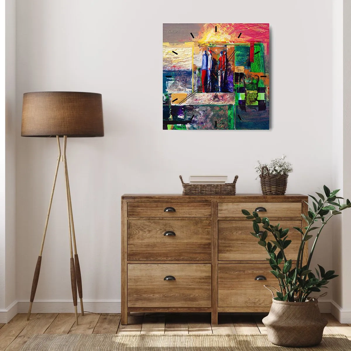 Nástěnné hodiny - Vztahy a emoce - 30x30 cm