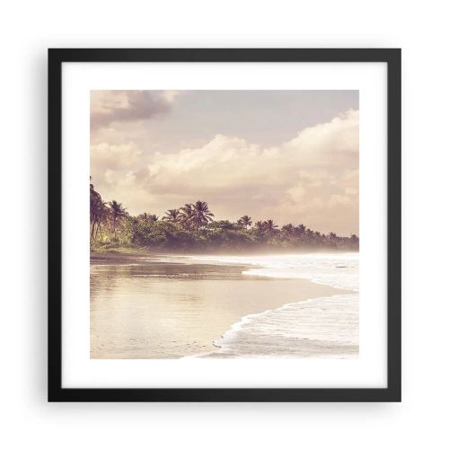 Plakát v černém rámu - Pohlazení vln - 40x40 cm