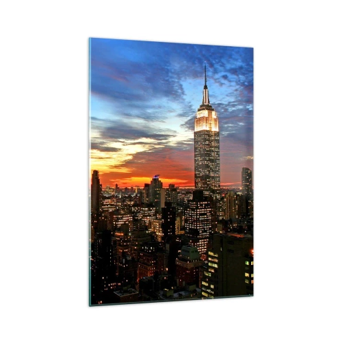 Obraz na skle - Zářivá americká noc - 70x100 cm