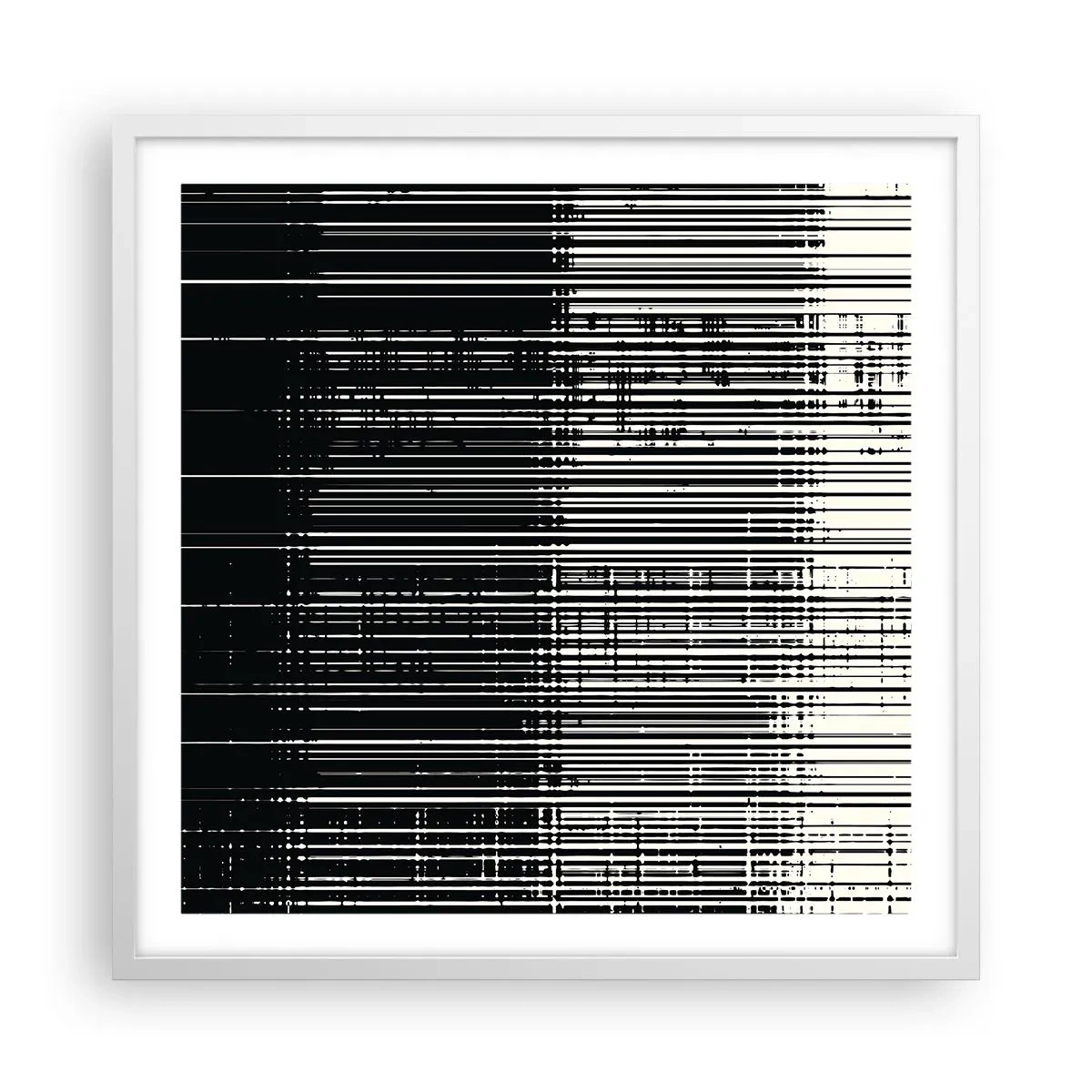 Plakát v bílém rámu - Vlny a vibrace - 60x60 cm