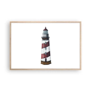 Plakát v rámu světlý dub - Vždy na stráži - 91x61 cm