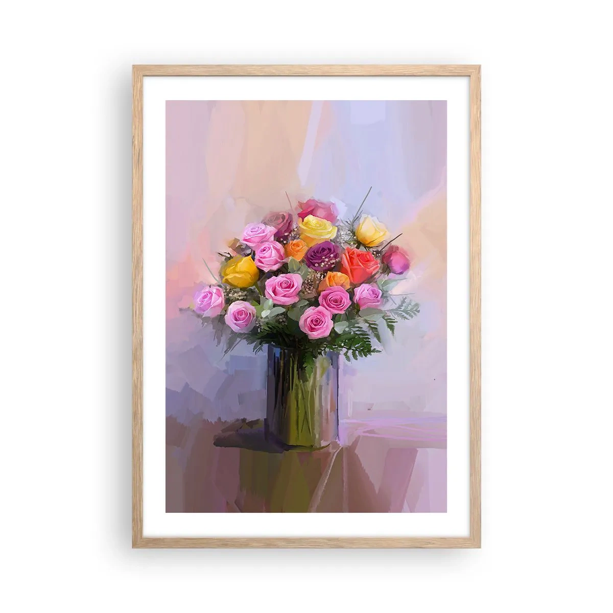 Plakát v rámu světlý dub - Zachycená krása - 50x70 cm