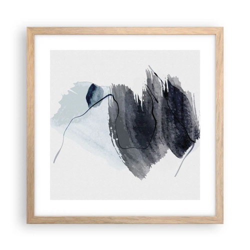 Plakát v rámu světlý dub - Intenzita a pohyb - 40x40 cm