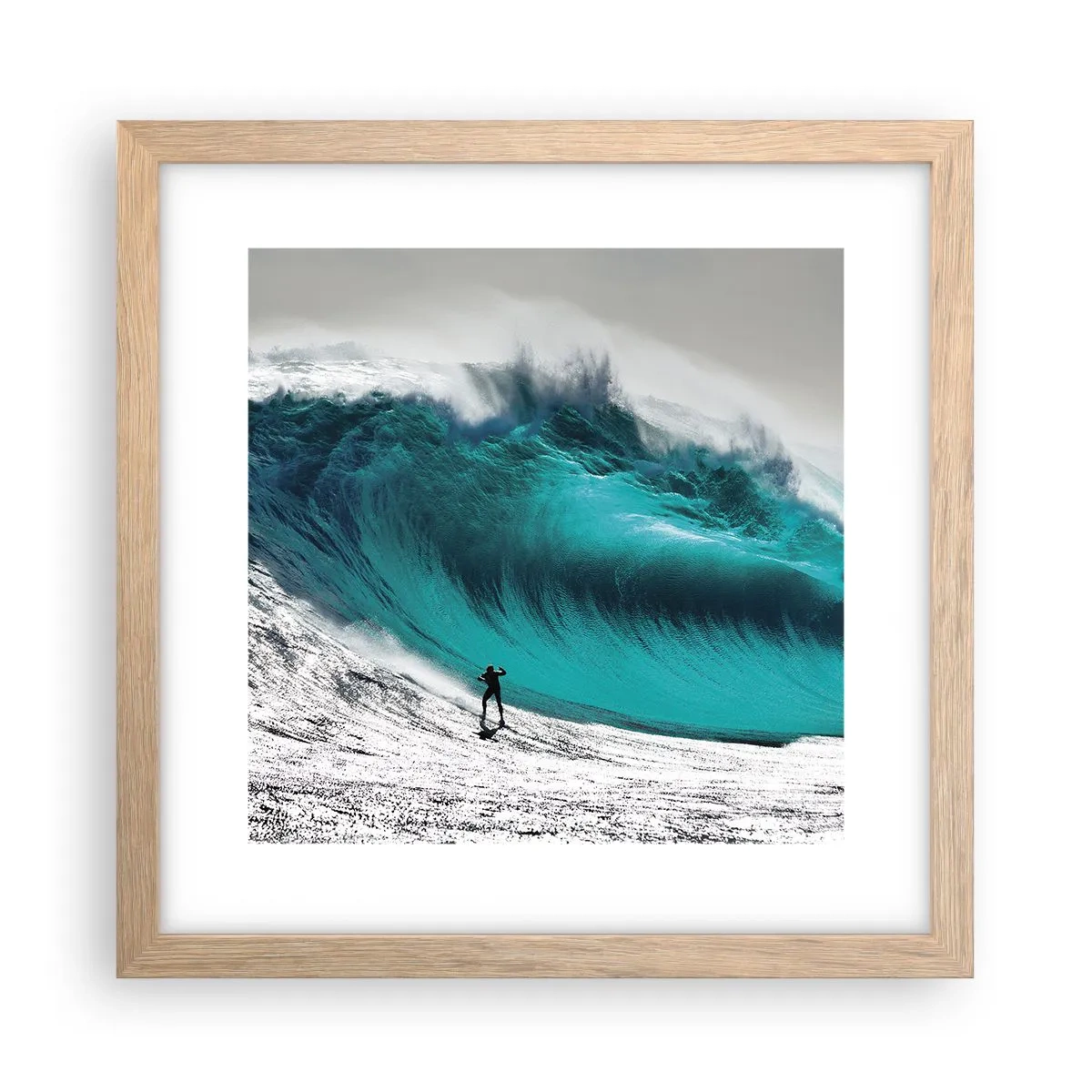 Plakát v rámu světlý dub - Výzva přijata - 30x30 cm