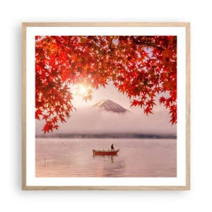 Plakát v rámu světlý dub - V japonském stylu - 60x60 cm