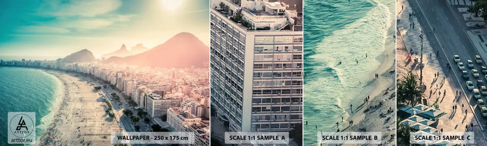 Fototapeta Vzorek Standard Eco - Věčná dovolená v Riu - Pobřeží, Rio de Janeiro, Pláž - 100x30 cm