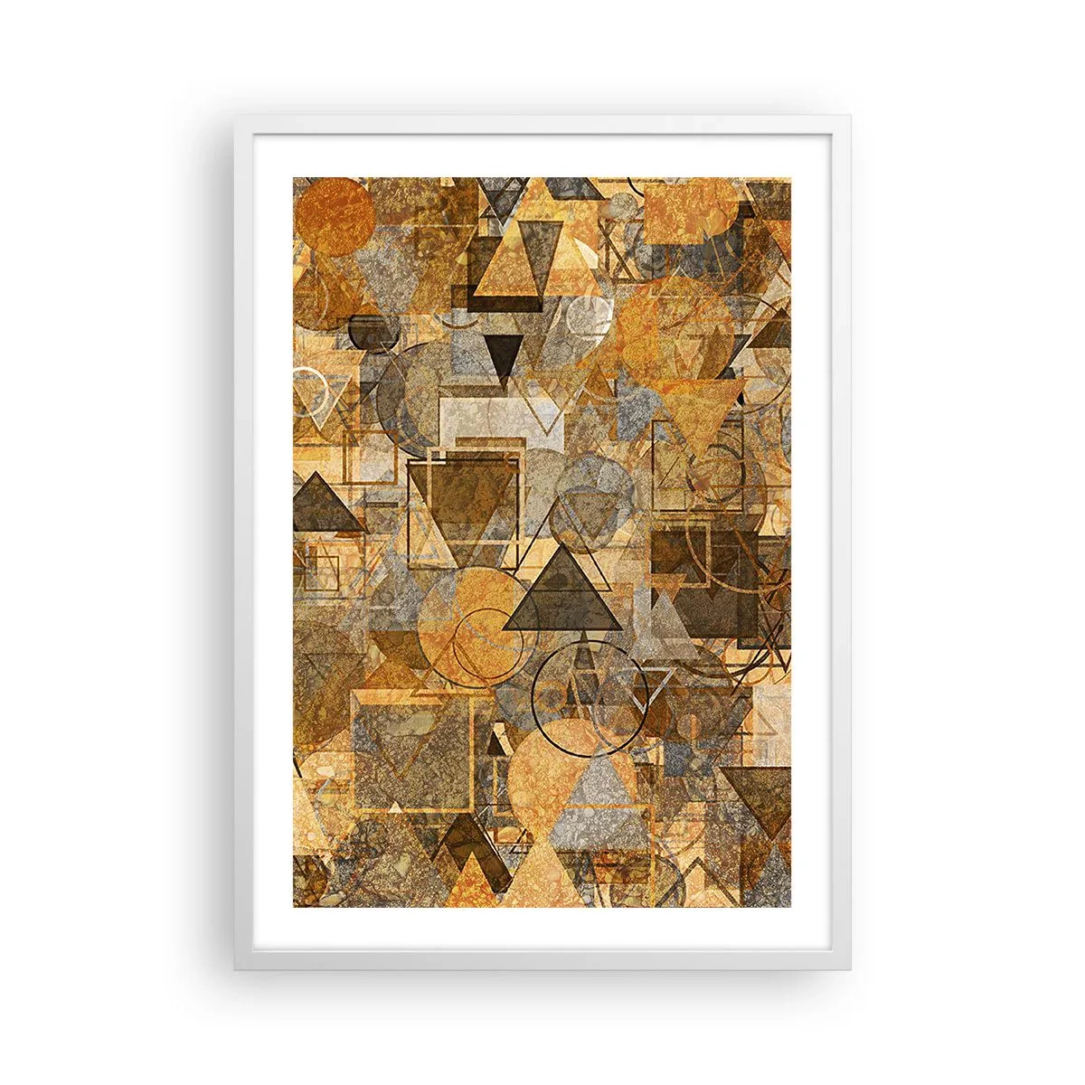Plakát v bílém rámu - Svět zachycený v podobě - 50x70 cm