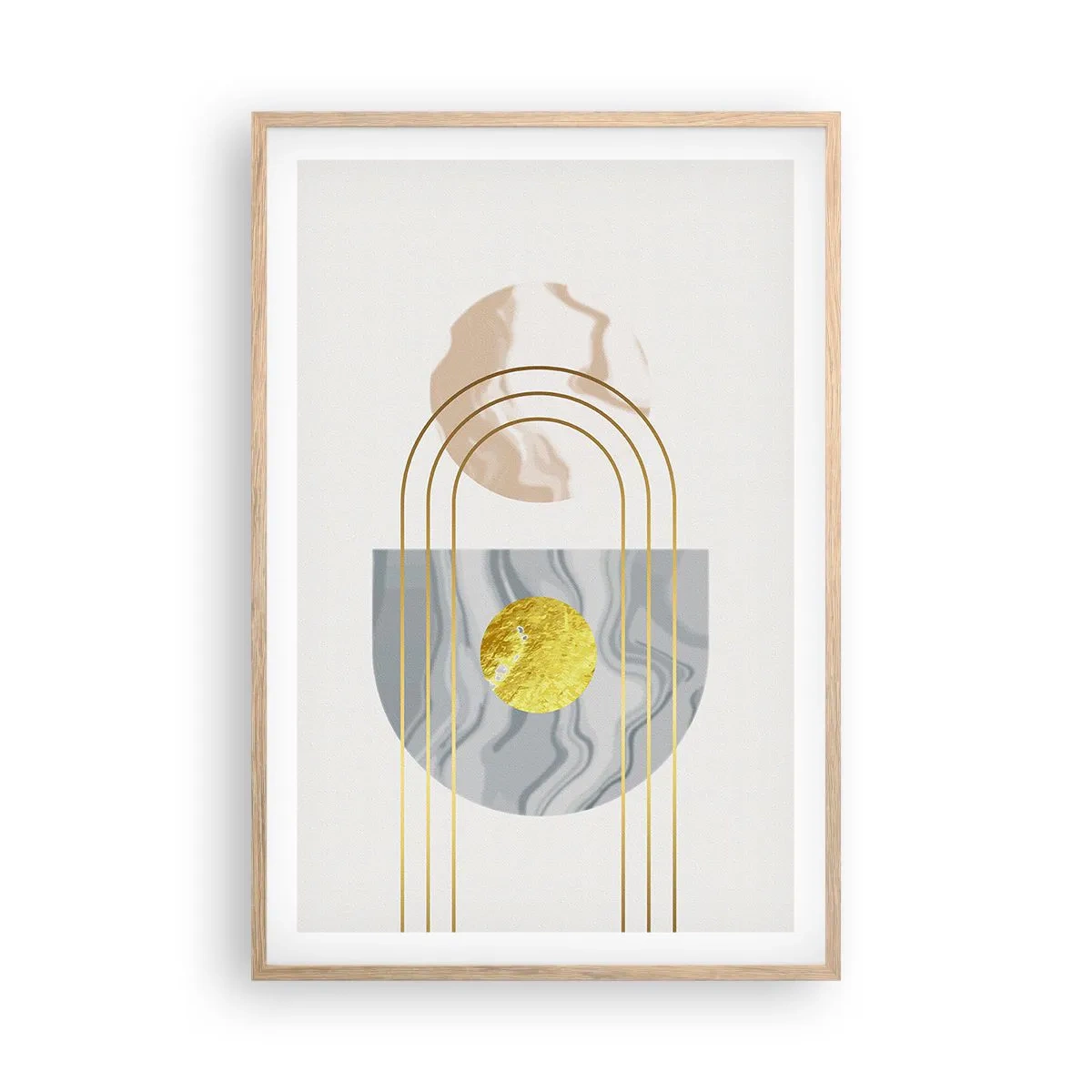 Plakát v rámu světlý dub - Jas a zářivost - 61x91 cm