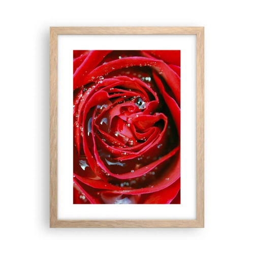 Plakát v rámu světlý dub - V kapkách rosy - 30x40 cm