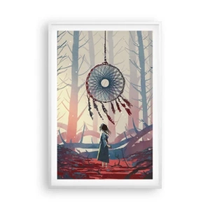 Plakát v bílém rámu - Tajný rituál štěstí - 61x91 cm