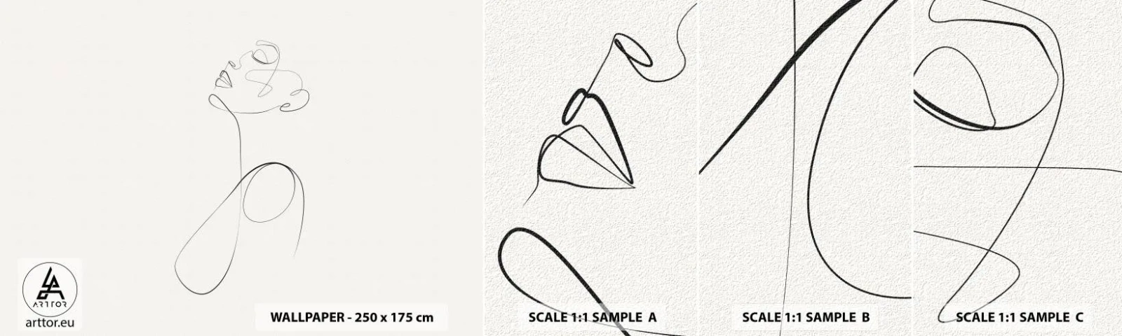 Vzor Fototapety Samolepicí Deluxe Sticker - Zamotaná ve snech - Žena, Grafika, Kus - 100x30 cm