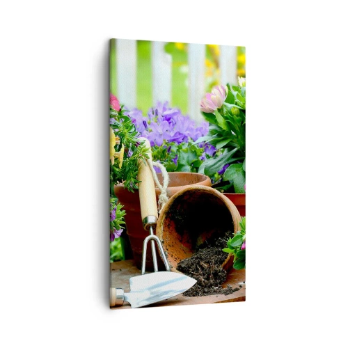 Obraz na plátně - Zahrádka Žofky - 45x80 cm