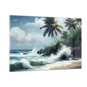 Obraz na skle - Na tropickém pobřeží - 120x80 cm