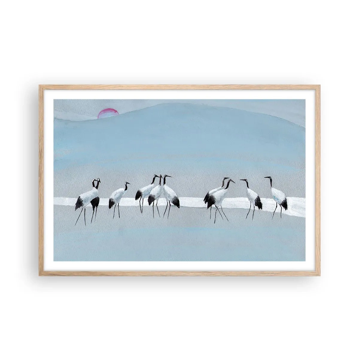 Plakát v rámu světlý dub - Po horkém dni - 91x61 cm