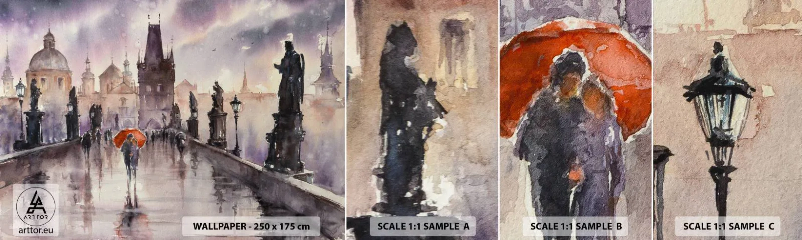 Vzor Fototapety Samolepicí Deluxe Sticker - Lidé se nemění - Most, Krajina, Klasický - 100x30 cm