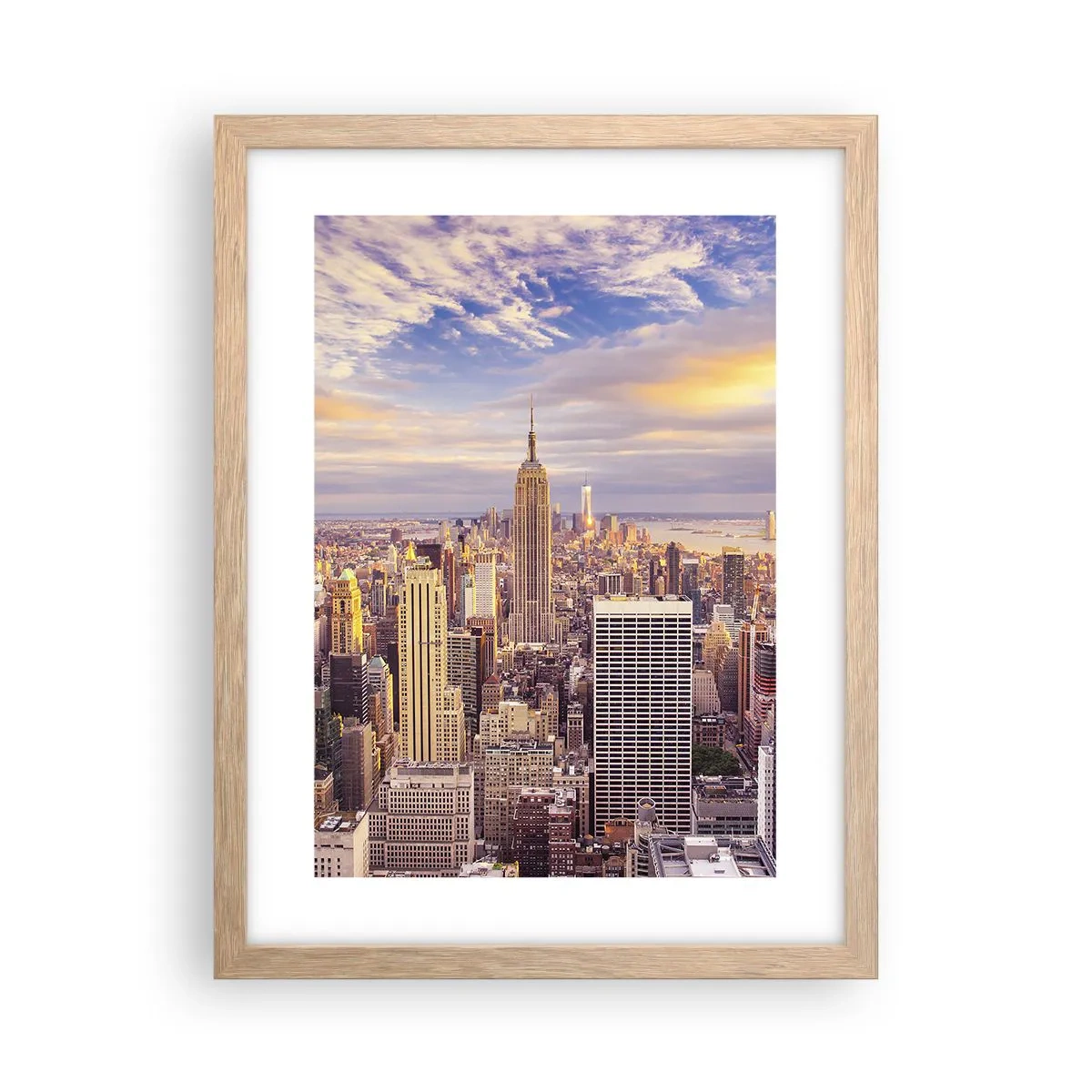 Plakát v rámu světlý dub - Dosáhnout samotná oblaka - 30x40 cm