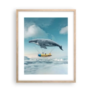 Plakát v rámu světlý dub - Proč ne? - 40x50 cm