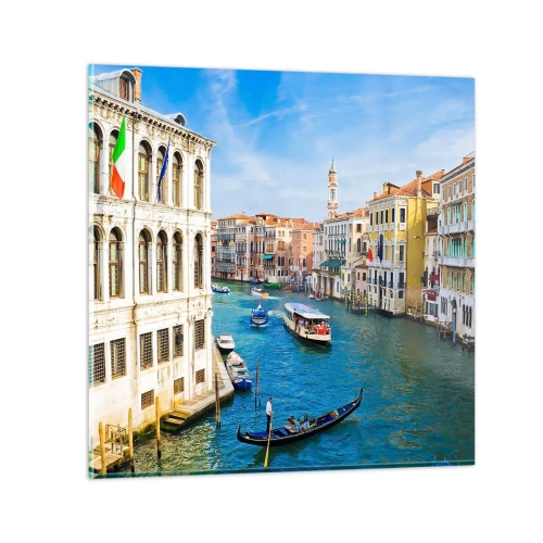 Obraz na skle - Doprava jediná na světě - 50x50 cm