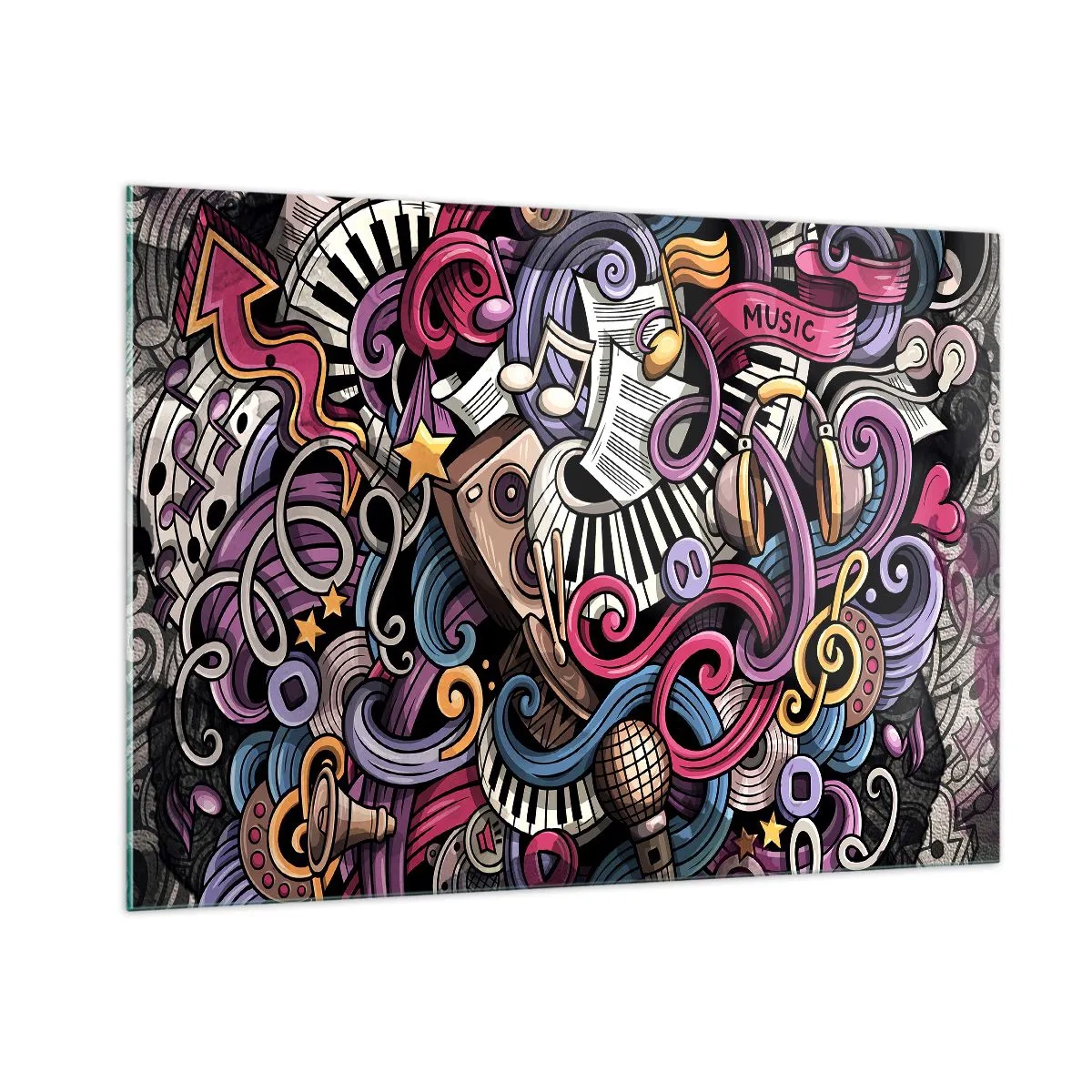 Obraz na skle - Komplikovaná melodie - 100x70 cm