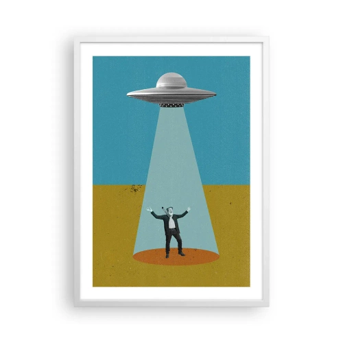 Plakát v bílém rámu - Blízké setkání - 50x70 cm