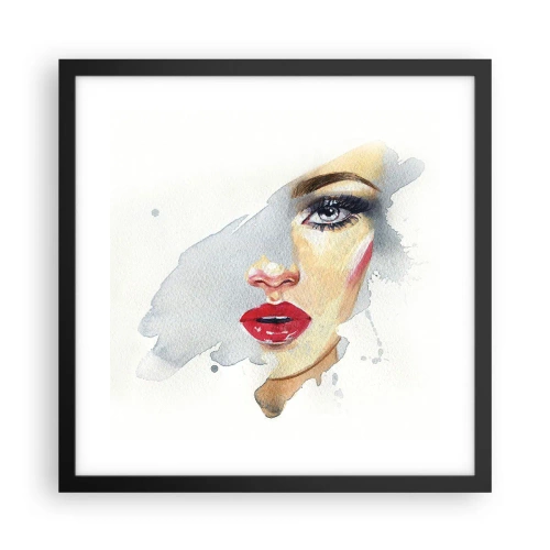 Plakát v černém rámu - Odraz v kapce vody - 40x40 cm