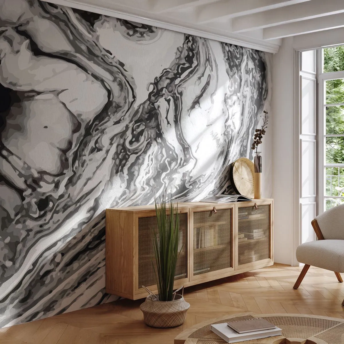 Fototapeta Standard Eco - Na začátku byl chaos - Abstrakce, Kus, Moderní vzor - 250x175 cm