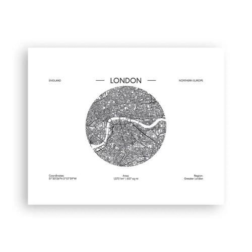 Plakát - Anatomie Londýna - 50x40 cm