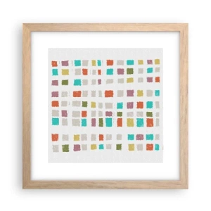 Plakát v rámu světlý dub - Neznámá hra - 30x30 cm