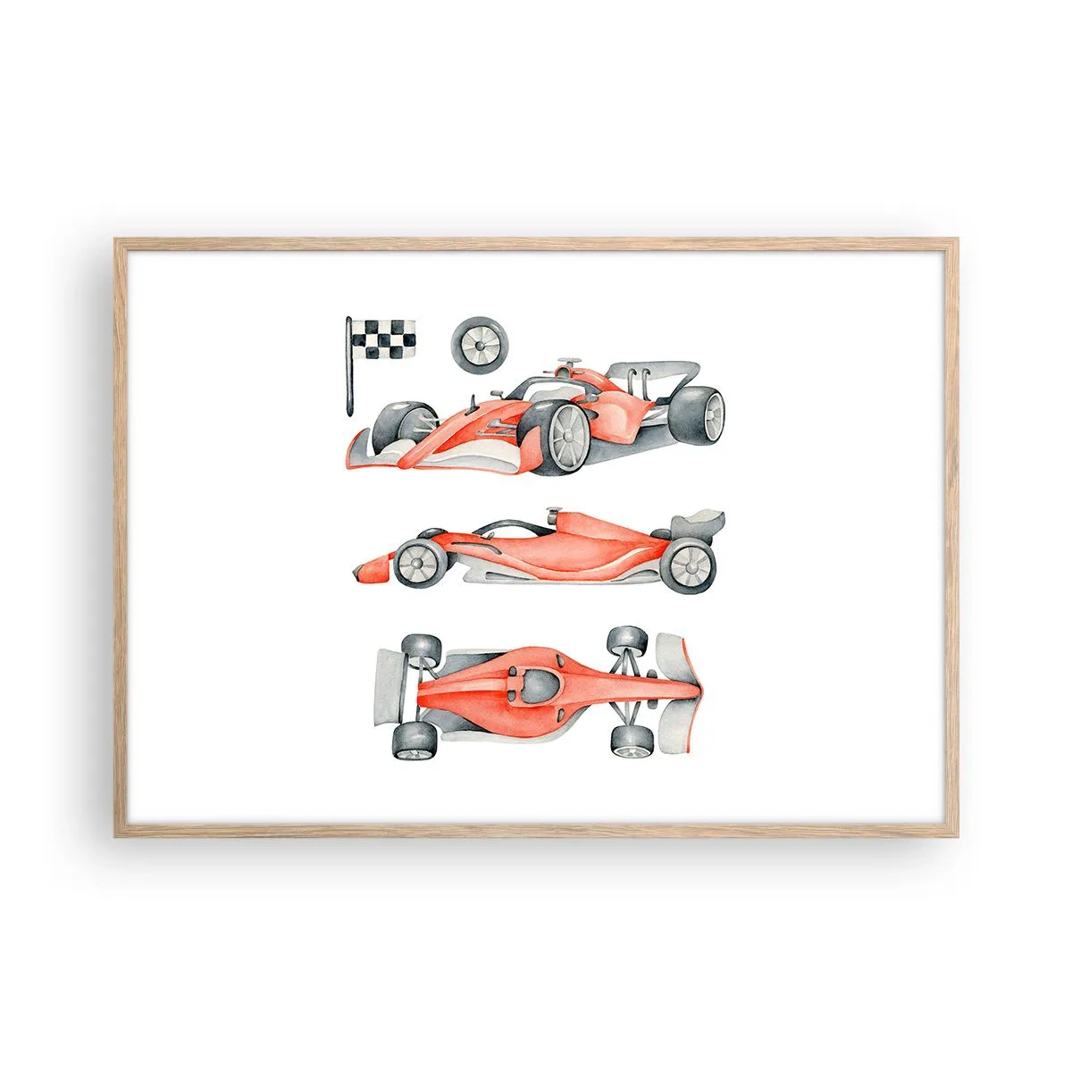 Plakát v rámu světlý dub - Dohnat sen - 100x70 cm