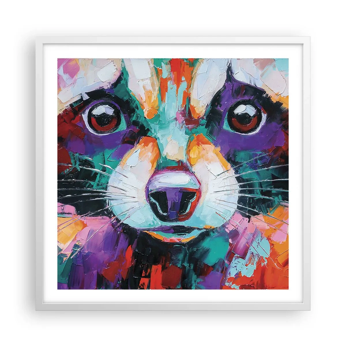 Plakát v bílém rámu - Pouze dobré emoce - 60x60 cm