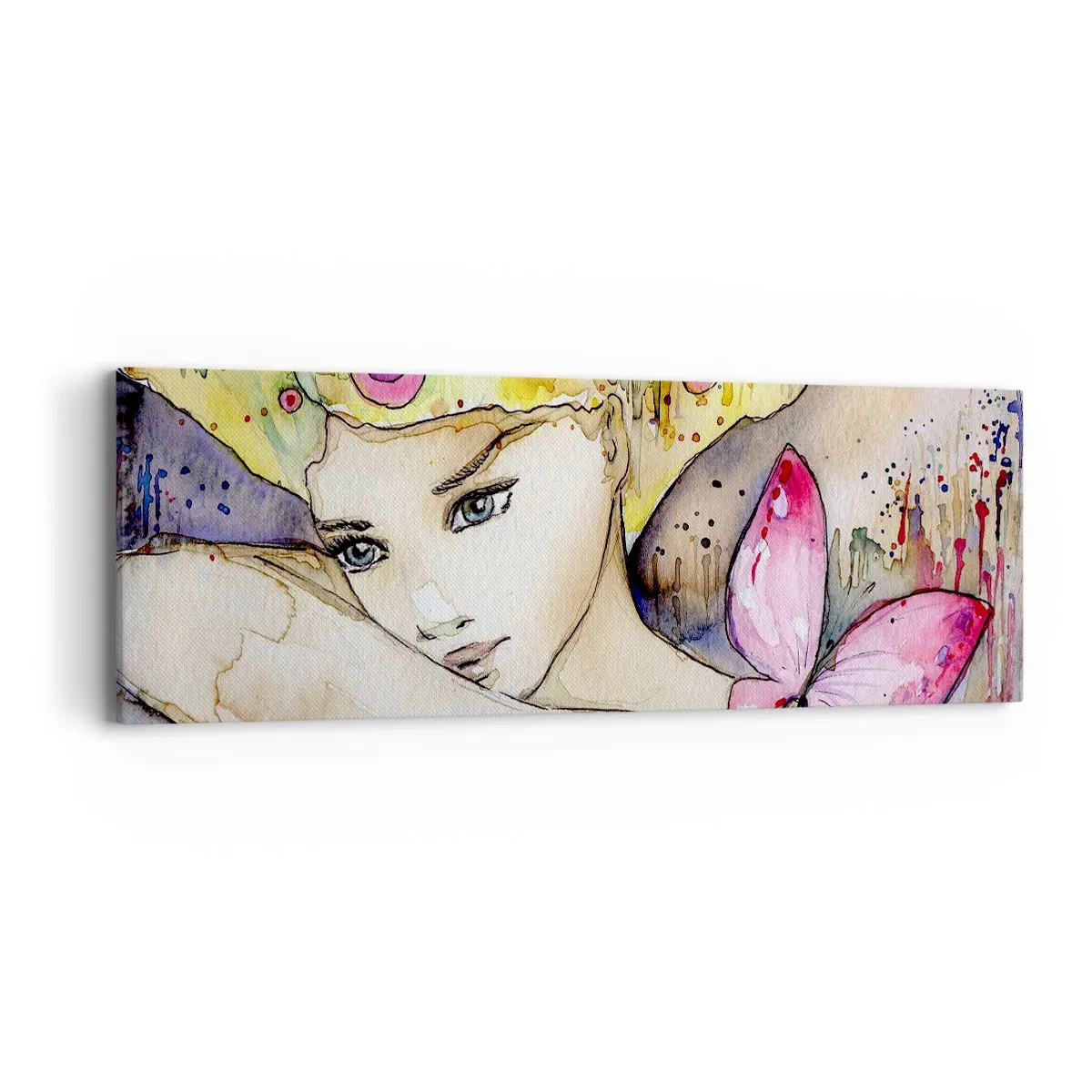 Obraz na plátně - Motýlí princezna - 90x30 cm