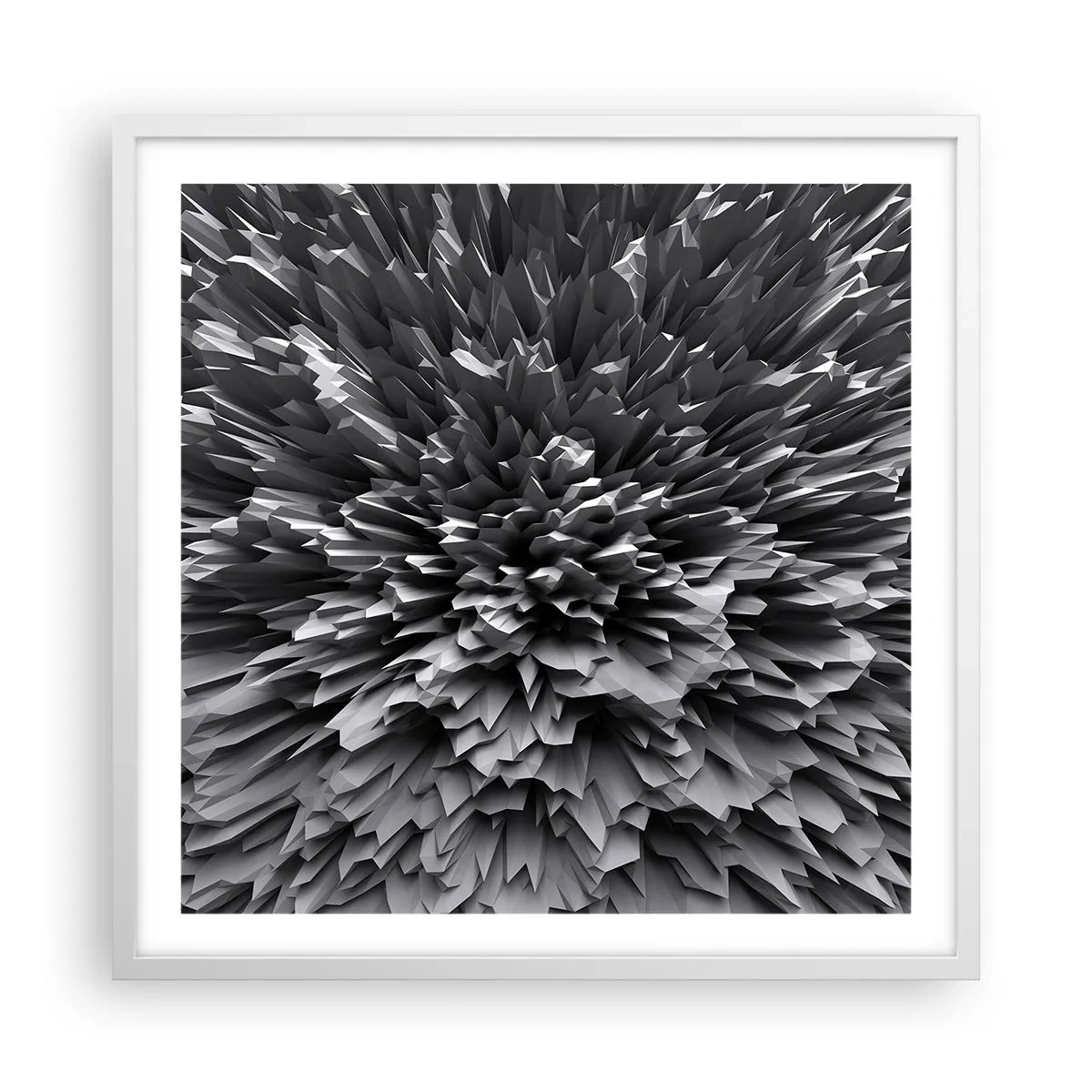 Plakát v bílém rámu - Ostřejší to už nebude - 60x60 cm