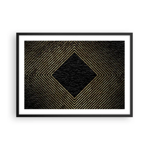 Plakát v černém rámu - Geometrie ve stylu glamour - 70x50 cm