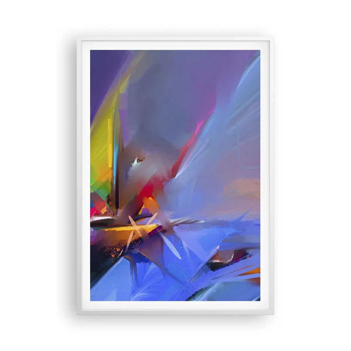 Plakát v bílém rámu - Proletěla jako pták - 70x100 cm