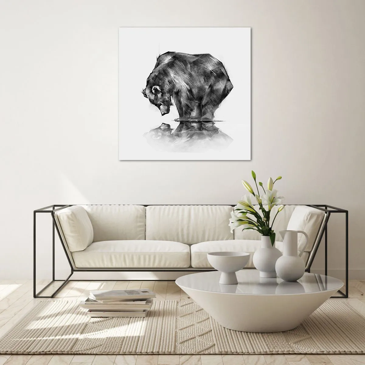 Obraz na skle - Je příjemné se sekat s někým blízkým - 70x70 cm