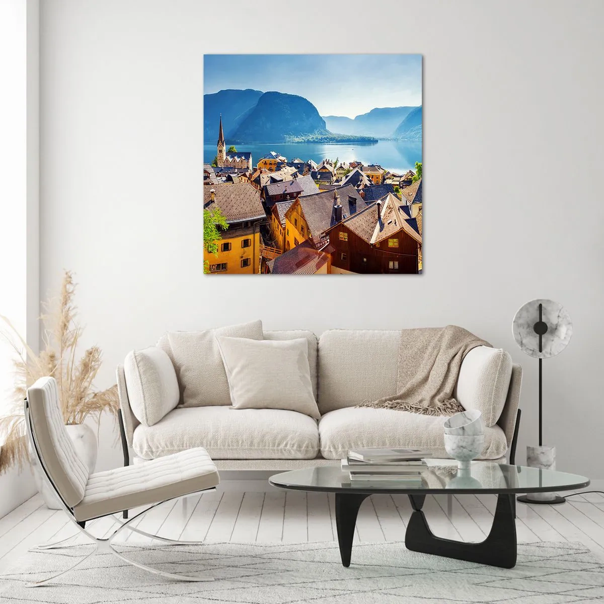 Obraz na skle - Víc malebně to nejde - 30x30 cm