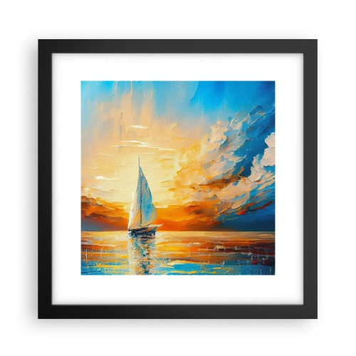 Plakát v černém rámu - Plavba ve zlatě - 30x30 cm