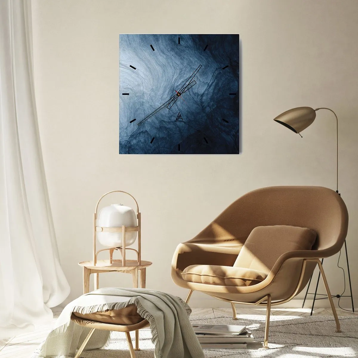 Nástěnné hodiny - Sáhnout do hlubin - 40x40 cm