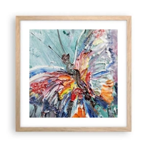 Plakát v rámu světlý dub - Namalovaný přírodou - 40x40 cm