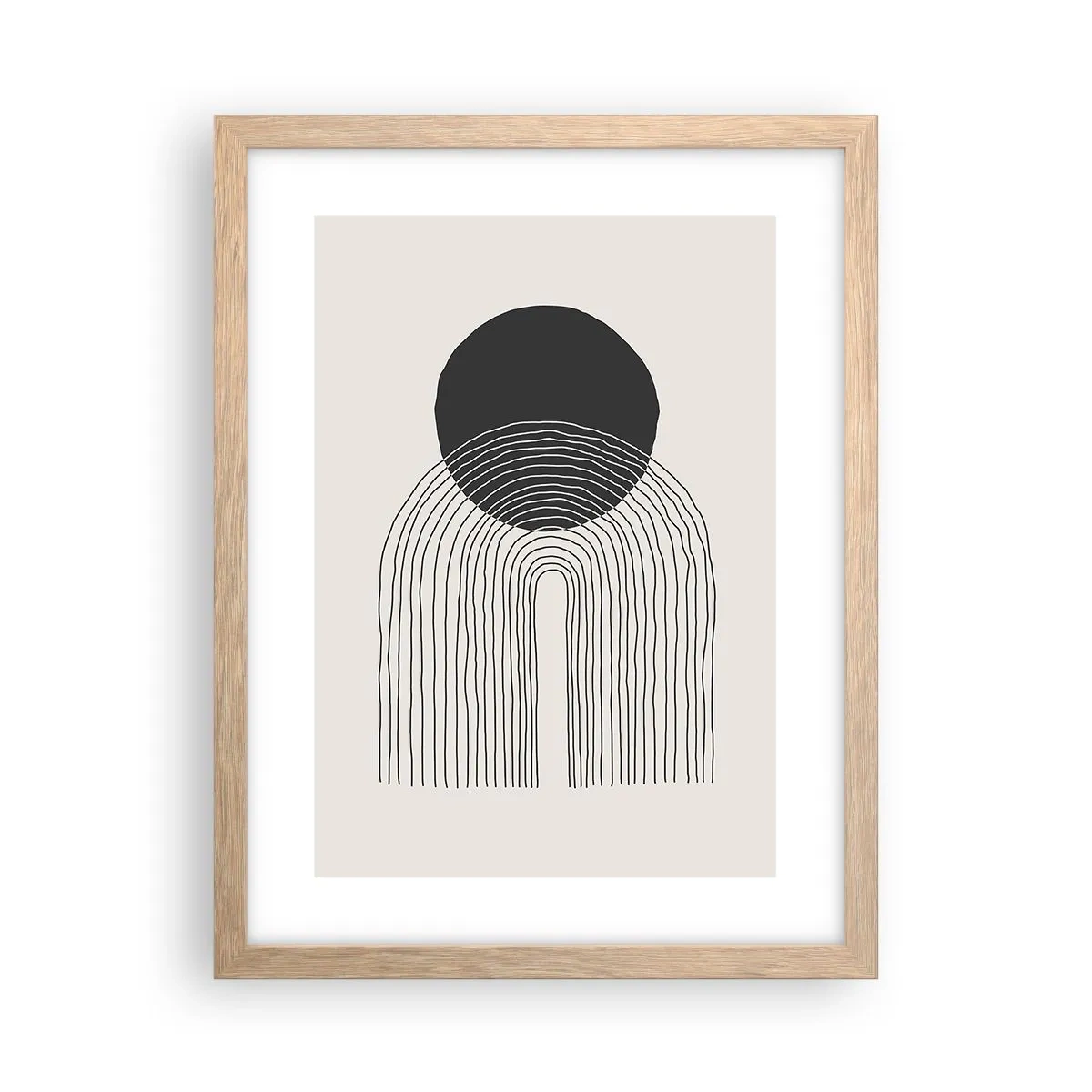 Plakát v rámu světlý dub - Chvění a jistota - 30x40 cm