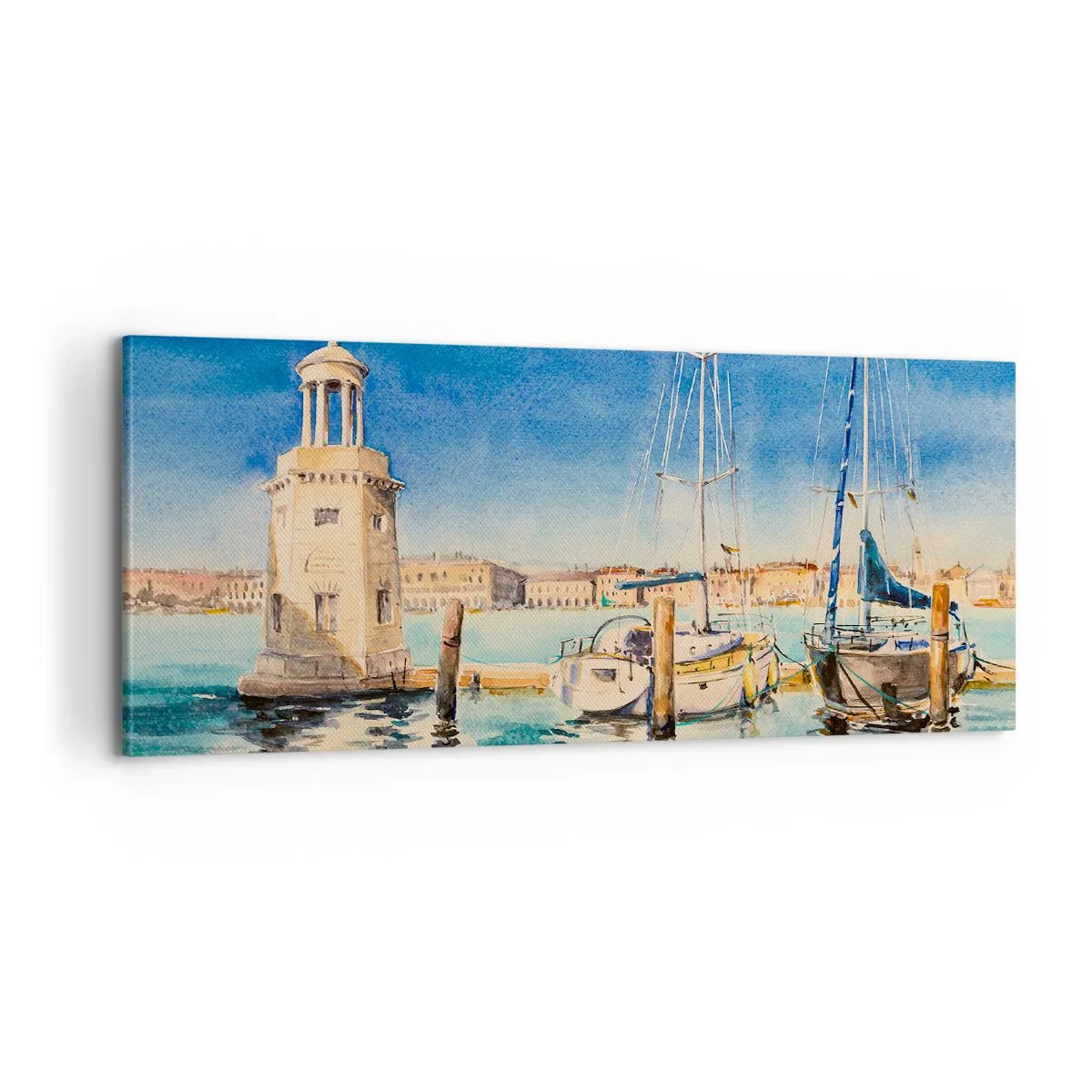 Obraz na plátně - Slunečná laguna - 100x40 cm