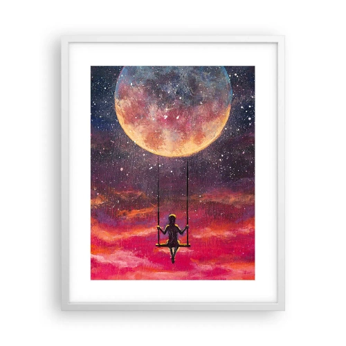 Plakát v bílém rámu - Stavět si vzdušné zámky - 40x50 cm